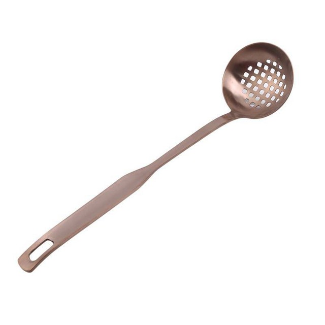 Stainless Colander Soup Ladle Long Handle Spoon With Hook Kitchen