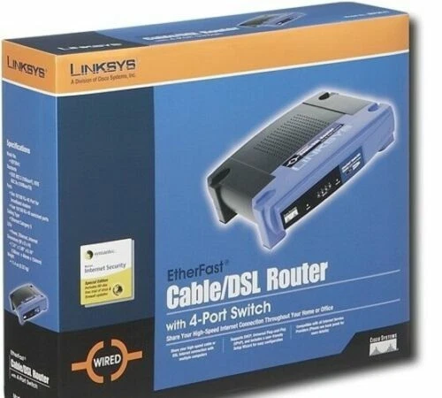 Linksys RT41-BU Cable/DSL Router With 4-Port Switch - New in Factory Sealed - Image 3 of 3