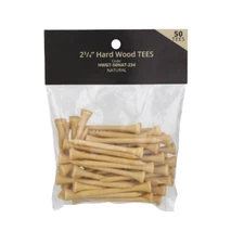 Premium Hard Wood Golf Tees - 50 Count