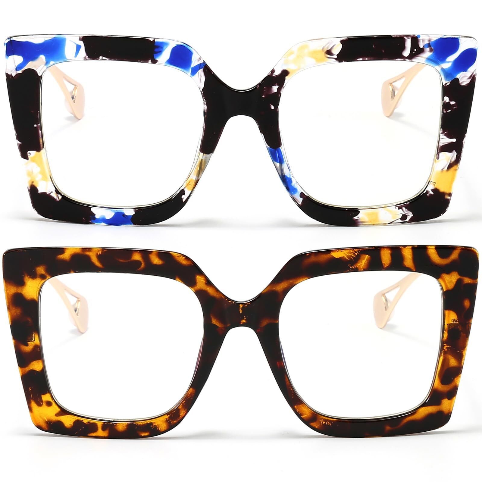 Oversized Blue Light Glasses for Women Anti Fatigue Prevent Headache Computer...-image