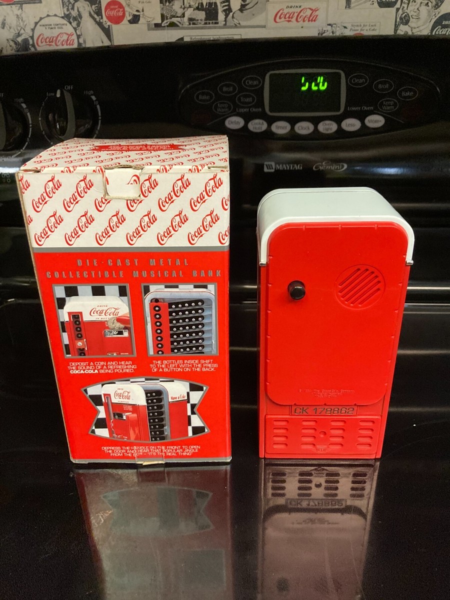 Coca Cola Vending Machine Musical Bank Coke 1994 Red Soda