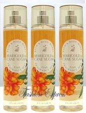 BATH  BODY WORKS MARIGOLD  CANE SUGAR BODY MIST SPRAY 8 FL OZ LOT OF 3 PCS 