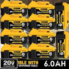 20V 6Ah Replacement For DeWalt DCB206-2 20Volt Max Li-Ion DCB207 Lithium Battery