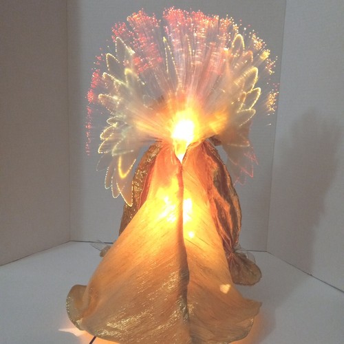Kurt S Adler 18" Fiber Optic Gold Angel Christmas Tree Topper Tabletop Decor - Picture 12 of 18