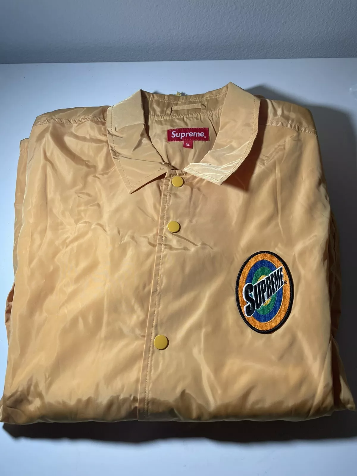 supreme spin coach veste moutarde jaune taille xl