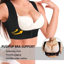 Women Adjustable Shoulder Back Posture Corrector Chest Brace Support Bra Shaper
