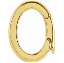 9mm x 6mm OD 3.5mm ID 10k Yellow Gold Charm Pearl Bail Enhancer Pendant 13ga USA