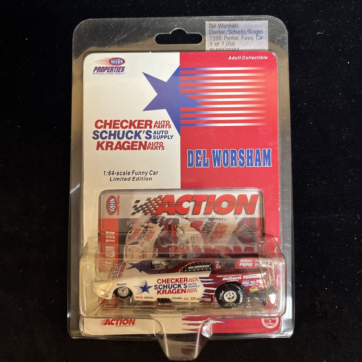 ACTION DEL WORSHAM CHECKER SHUCKS & KRAGEN FUNNY CAR 1/64 VHTF | eBay