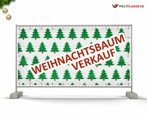 Weihnachtsbaum / Christbäume Bauzaunbanner Bauzaunplane Banner Werbebanner  - Bild 1 von 5