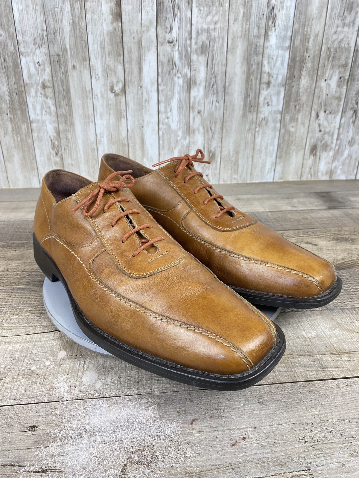 SAOLA Scarpe casual da uomo Johnston & Murphy 20 7132 in pelle marrone chiaro Oxford taglia 12 M