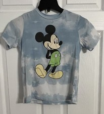 Disney Mickey Mouse Children  s Size 8 Medium Tshirt Blue  White Short Sleeve