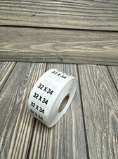 32x34 Retail Size Stickers for Store Boutique Clothing Label Apparel Roll