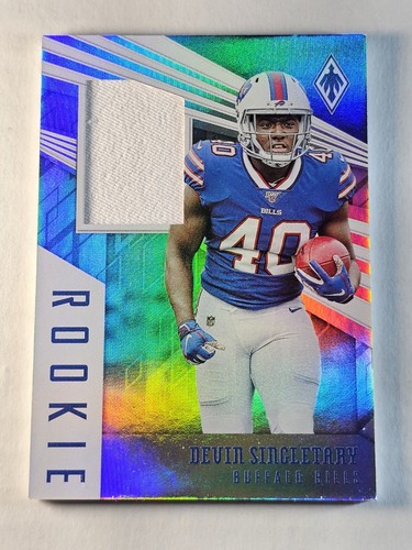 Devin Singletary 2019 Panini Phoenix Jersey RC Buffalo Bills Rookie Patch /100 - Afbeelding 1 van 11