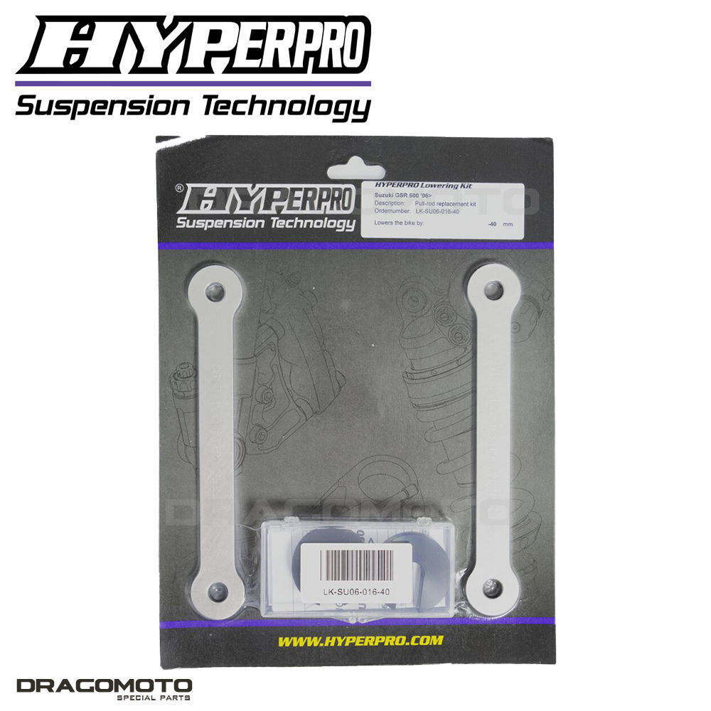 Rabaissement arrière HYPERPRO -40mm pour poser les pieds au sol sur SUZUKI GSR 600 2006