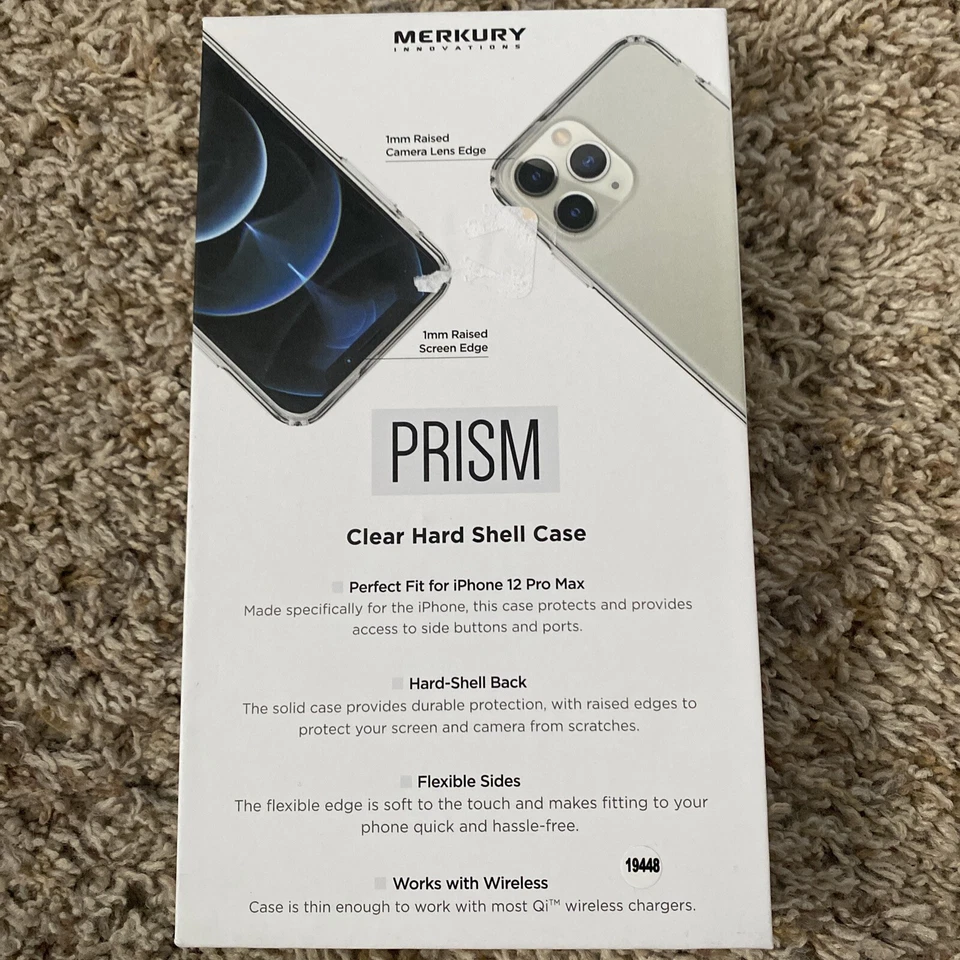 Funda de teléfono Merkury Innovations Prism diseñada para iPhone 12 Pro Max transparente Foto 2 de 3