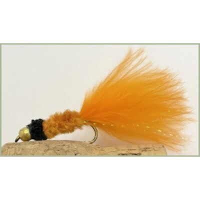 KaulquappeForellenfliegen, 3er Pack Goldhead Orange Kaulquappe, Größe 10, Beste sinkende Fliegen