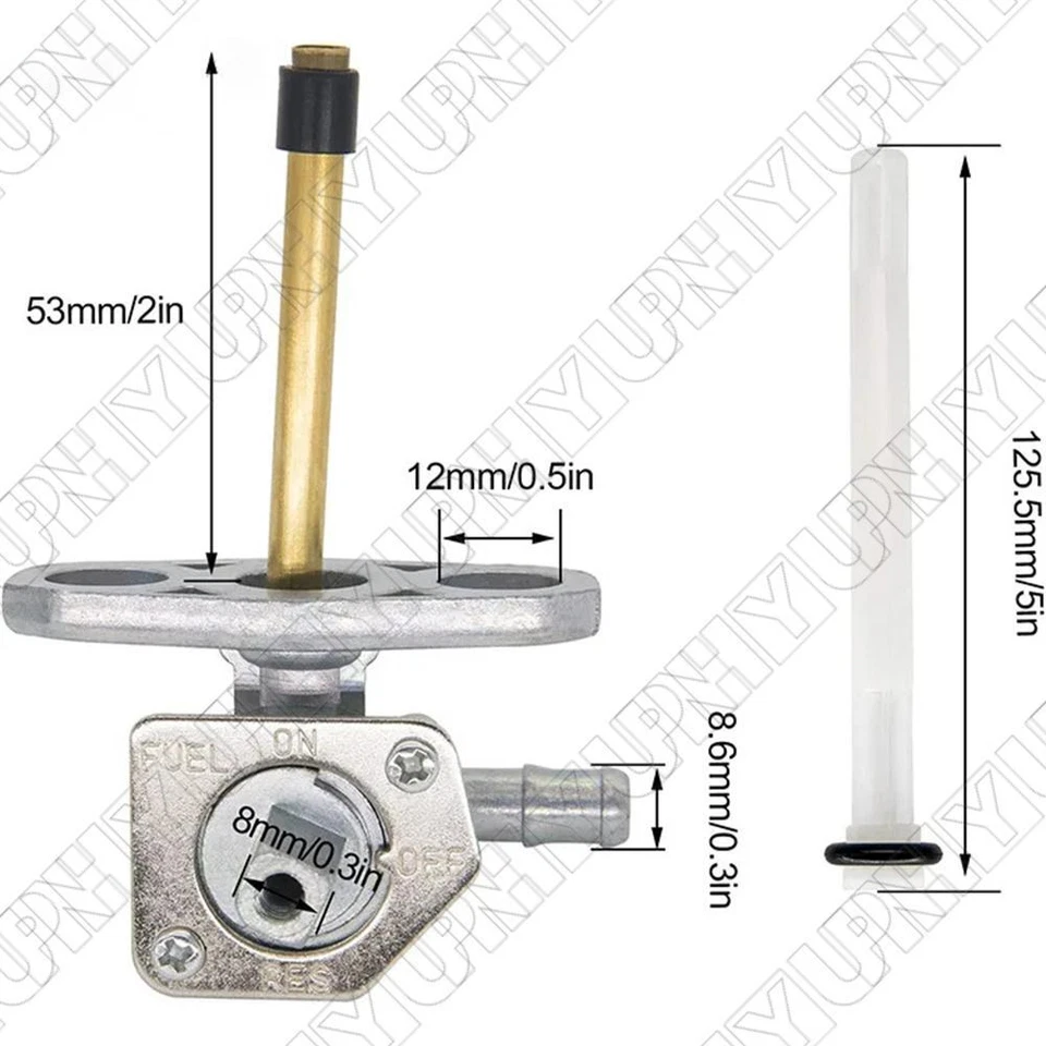 Switch Fuel Valve Petcock And Lever Screw For Honda Foreman 450 TRX450 1998-2004 - Image 3 of 4