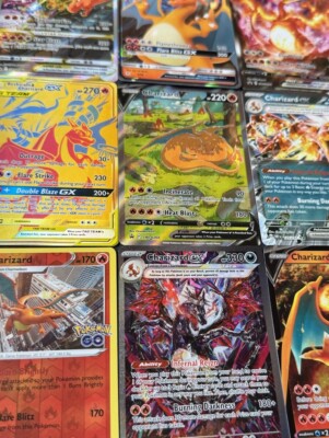 Pokémon 10 Karten Sammlung Set mit 1 Charizard V / ex / Holo / Shiny / Vstar DE