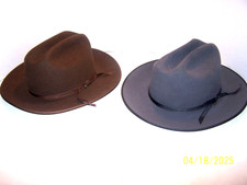 VTG. Stetson Open Road  Driving Hat Size 6 7/8  GRAY & BROWN Western Cowboy Hat