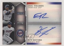 2011 Bowman Sterling Dual Black Refractor 23/25 Eric Thames Ben Revere Auto 2u3