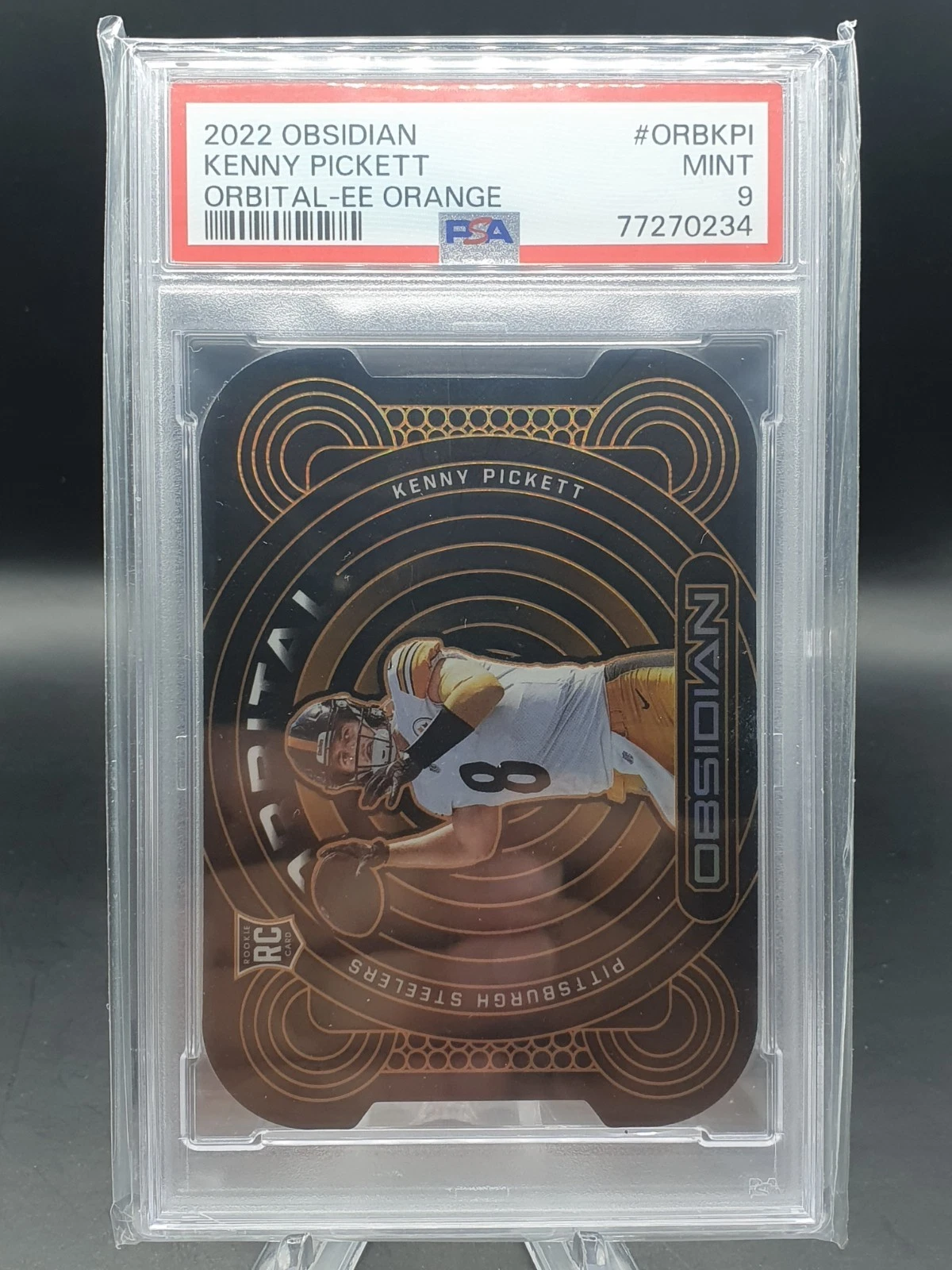 Kenny Pickett Panini Obsidian Orbital #ORBKPI Electric Etch Orange