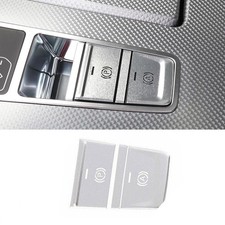 Silver Aluminum Car Handbrake E-brake Handle Cover Trim For Audi A6 A7 2019-2022 Silver Aluminum Car Handbrake E-brake Handle Cover Trim For Audi A6 A7 2019-2022