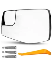Left Driver Side Mirror Glass Fit for Chevy Sliverado 1500 GMC Sierra 2019-20...