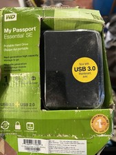 WD My Passport Essential SE Black 1TB USB 3.0 Portable External Hard Drive