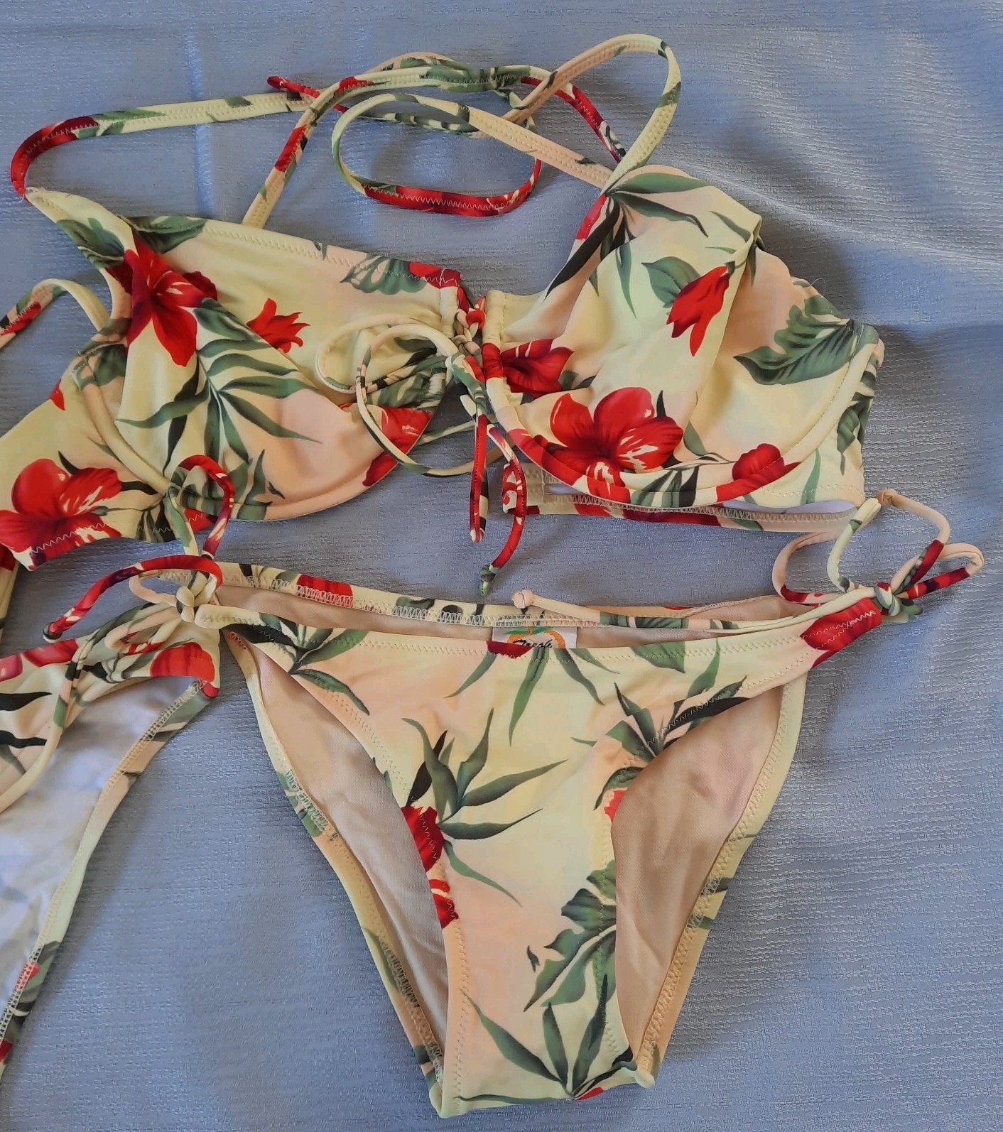 NWOT Fresh Peaches 90 PC Lot Bikinis Covers Separates Yellow Floral S M L XL D image 8