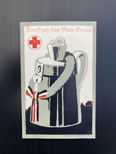 Propaganda-Postkarte - 1.WK - Denkt an das Rote Kreuz - um 1915