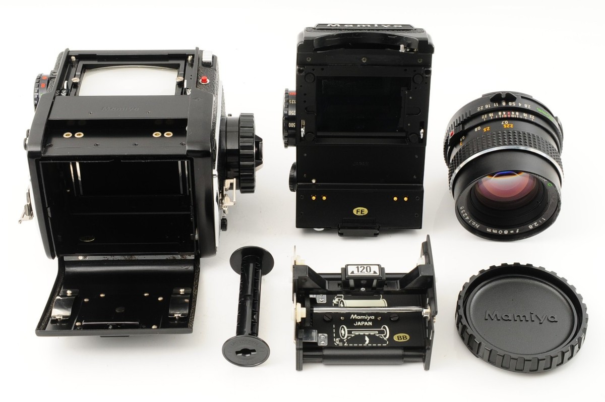 EXC+5] Mamiya M645 PD Prism Finder + Sekor C 80mm f/2.8 From JAPAN 