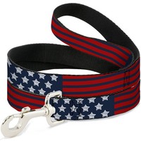 "Dog Leash Stars & Stripes2 Blue/White/Red Narrow 0.5\" (Us Import)"