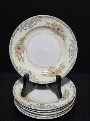 Set of 6 Royal Derby China Made in Japan RDB7 Floral Bread Plates 6.25''