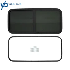 48" Width × 22" Height Horizontal Slider RV Window Cargo Trailer with Screen