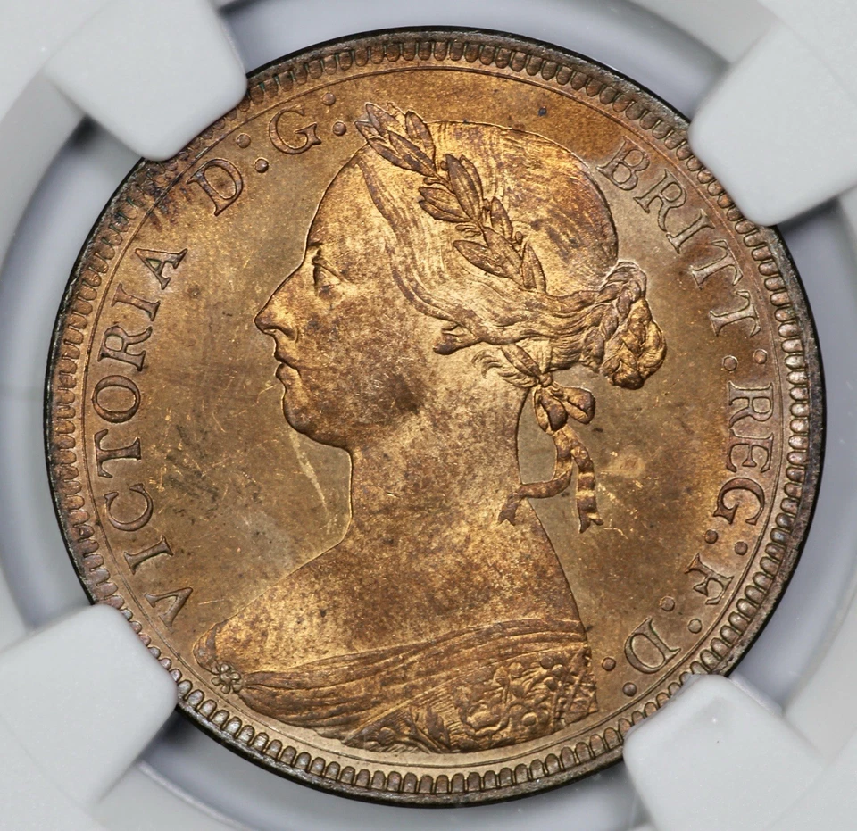 1887 Great Britain 1/2P Half Penny NGC MS 64 RB - Image 2 of 4