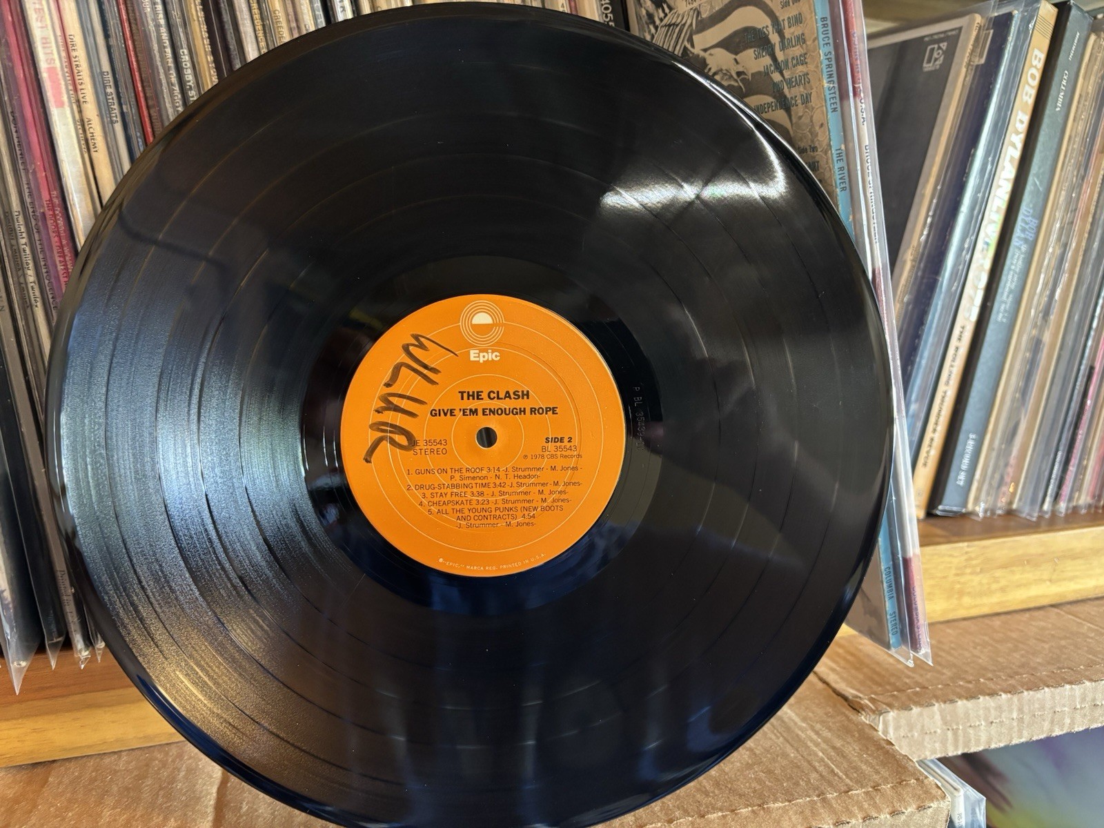 Rarest Rope RARE Misprint! The Clash Give 'Em Enough Rope Epic JE 35543 LP 12 ...