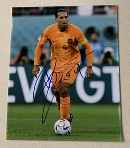 Netherlands World Cup Soccer Virgil Van Dijk Signed Autographed 8x10 Photo SALE