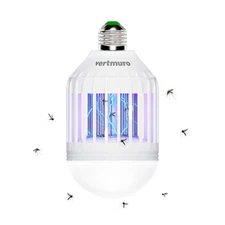 Bug Zapper Light Bulb, 2-in-1 Indoor Electric Mosquito Killer Lamp with UV LE...