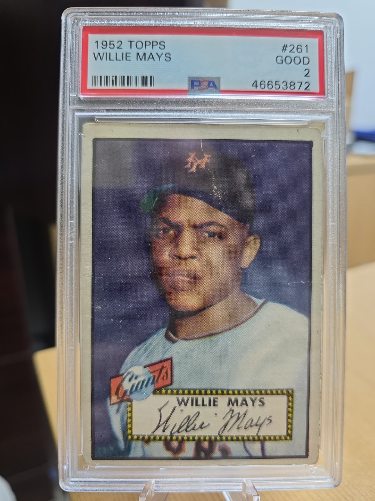 1952 TOPPS #261 WILLIE MAYS PSA 2