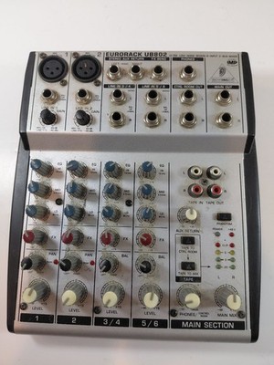 Behringer Eurorack UB802 8-Input 2-Bus Analog Mixer Ultra Low-Noise Studio Live