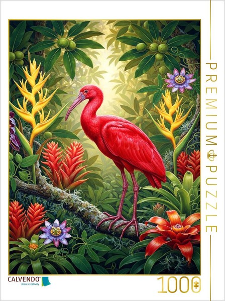 Calvendo Puzzle Scharlachibis Zwischen Bunten BlüTen | 1000 Teile Lege-GrößE 64X-image