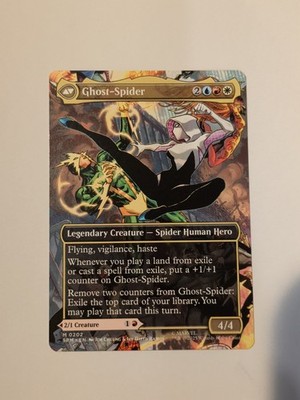 Gwen Stacy Ghost 0202 Borderless Spider Man MTG Magic The Gathering Card NM