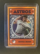 Hunter Brown 2023 Bowman Chrome Ascensions Orange Refractor RC 19/25 #BA-21