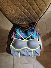 Lot Of 2 PINK Victoria Secret Active Ultimate Push Up Sports Bra Padded Medium