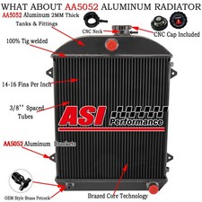 3 Row Aluminum Radiator for 1948-1955 Holden F Series FJ FX 132 2.2L`Manual RS