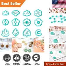 Portable Flower Polymer Clay Cutters Set - 12 Unique Designs for Earrings