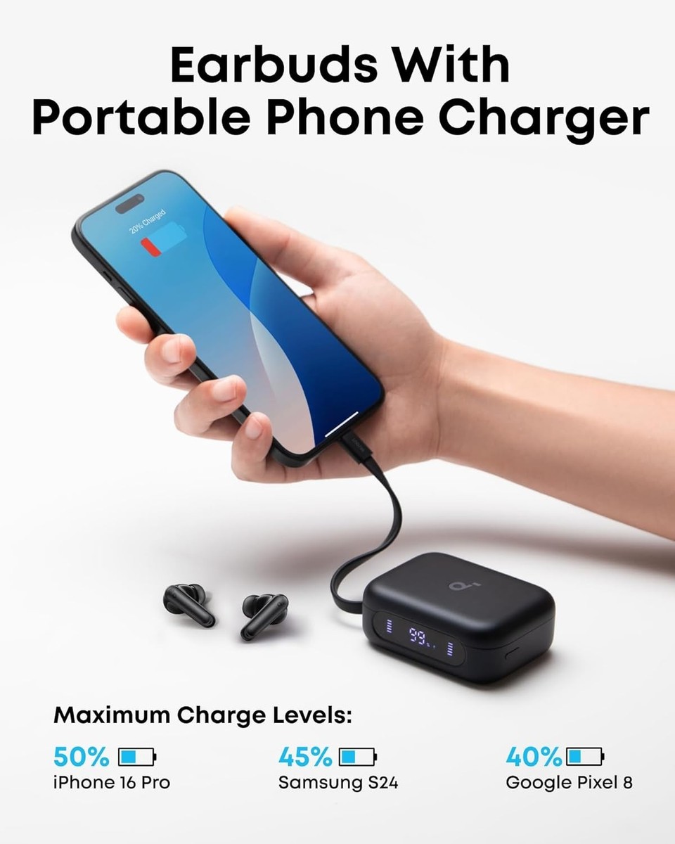 Soundcore P41i by Anker, Adaptive Noise Cancelling Earbuds with