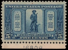 US #619 MLH VF plate #16808 single