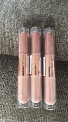 3 Pack Makeup Revolution Eye Glisten Liquid Eyeshadow Duo Subliminal