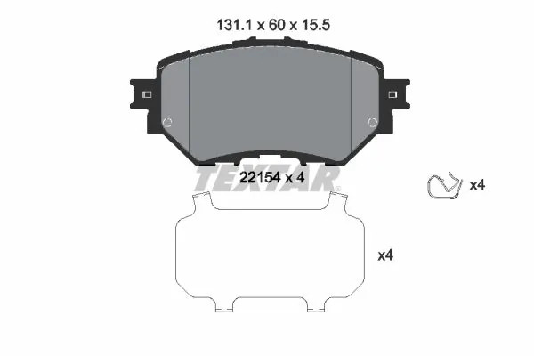 Plaquettes de frein Textar 2215401 contre les sifflements de frein sur MAZDA